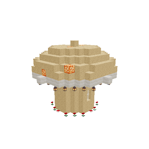 mushroom house, big cap, iluminated, cozy